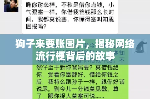 狗子来要账图片，揭秘网络流行梗背后的故事