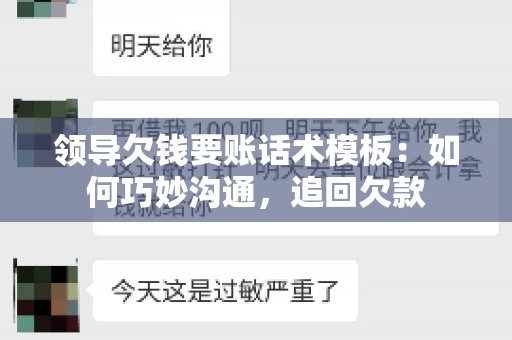 领导欠钱要账话术模板：如何巧妙沟通，追回欠款