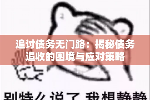 追讨债务无门路：揭秘债务追收的困境与应对策略
