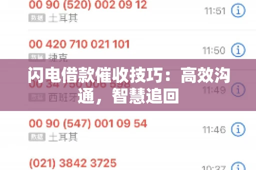 闪电借款催收技巧:高效沟通,智慧追回 闪电借款催收技巧:高效沟通,智慧追回
