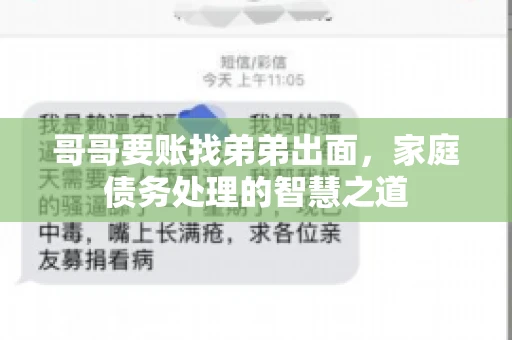 哥哥要账找弟弟出面，家庭债务处理的智慧之道